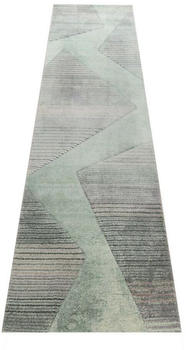 Teppich-Traum Moderner Teppich 60x110 cm grau/grün/rosa