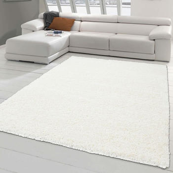 Teppich-Traum Flauschiger Shaggy Teppich creme 240x340 cm