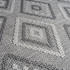 TT Home In-& Outdoor Teppich Boho Rauten Design 300x400 cm grau