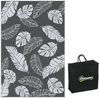 Outsunny Outdoor-Teppich 182x274 cm grau