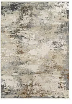 Dieter Knoll Webteppich Le Mans 67x130 cm grau/beige