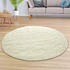 TT Home Teppich Hochflor Langflor Soft Modernes Unies Design 120 cm Rund