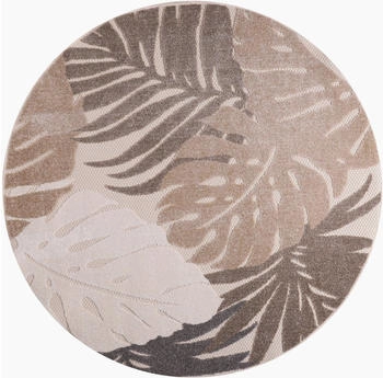 Sanat Hali Outdoor FLORAL beige 120x120 cm