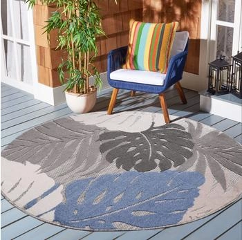Sanat Hali Outdoor FLORAL beige 150x150 cm