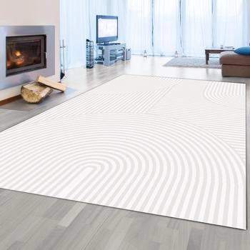Teppich-Traum Kurzflor Teppich mit Bogen Muster Creme 120x170 cm