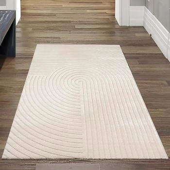 Teppich-Traum Modern-Teppich mit Bogen Muster Beige 80x150 cm