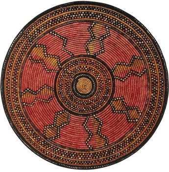 Benuta In- & Outdoor Teppich Artis &Oslash; 160 cm rund Rot