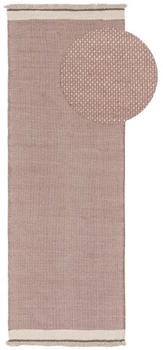 Benuta Wollteppich / Läufer Karla Rosa 70x200 cm