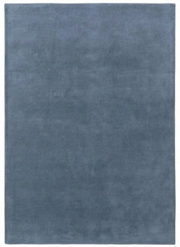 Benuta Wollteppich Bent Rechteckig Blau 160x230 cm