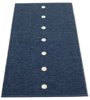 Pappelina Peg Outdoor-Teppich - dark blue / vanilla 70 x 140cm