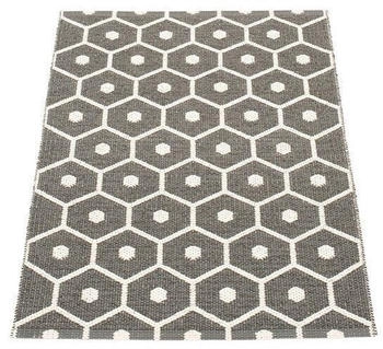 Pappelina Honey Outdoor-Teppich - charcoal / vanille 70 x 100cm