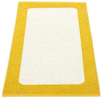 Pappelina Ilda Outdoor-Teppich - mustard / vanilla 70 x 120cm