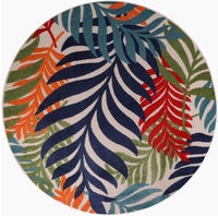 Sanat Teppich "Floral Outdoor" rund 6 mm H&ouml;he In- und Outdoor geeignet, florales