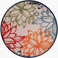 Sanat Teppich "Floral 2 Outdoor, auch als L&auml;ufer und rund" rund 6 mm H&ouml;he In-...