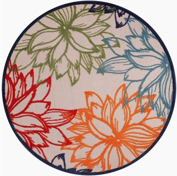 Sanat Hali Outdoor FLORAL bunt 120x120 cm