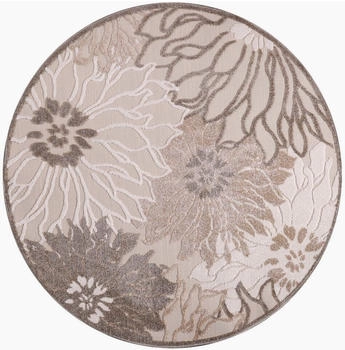 Sanat Hali Outdoor FLORAL creme 150x150 cm