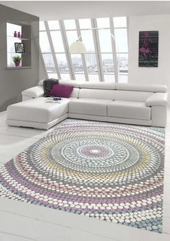 Teppich-Traum Teppich modern Teppich Regenbogen Pastellfarben 80x150 cm