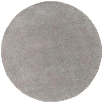 Benuta Wollteppich Bent Rund Grau ø 100 cm