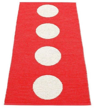 Pappelina Vera Outdoor-Teppich - rot / vanille 70 x 150cm