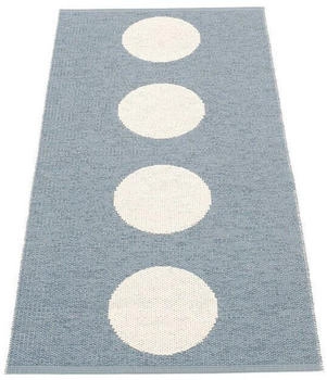 Pappelina Vera Outdoor-Teppich - sturmblau / vanille 70 x 150cm
