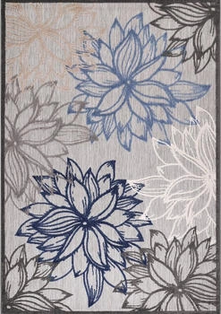 Sanat Hali Outdoor FLORAL grau 200x290 cm