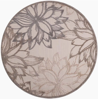 Sanat Hali Outdoor FLORAL creme 200x200 cm