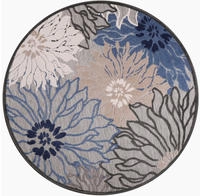 Sanat Teppich "Floral 2 Outdoor, auch als L&auml;ufer und rund" rund 6 mm H&ouml;he In- und
