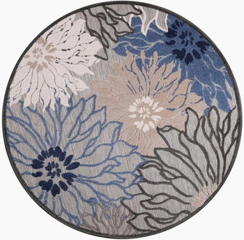 Sanat Hali Outdoor FLORAL grau 200x200 cm