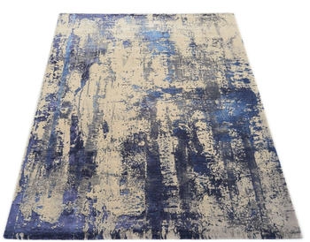 Musterring WAVE ARTE Microfaser Garn grau/blau 170x240x0,9 cm