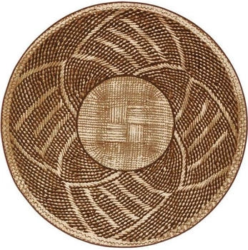 Benuta In- & Outdoor Teppich Artis &Oslash; 160 cm rund Gold