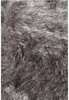 Benuta Hochflor Teppich Whisper Grau 80 cm rund