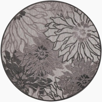 Sanat Hali Outdoor FLORAL grau 150x150 cm