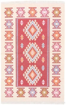 MorgenLand Kelim Teppich - Trendy - Ariz - rot - 245x160 cm MorgenLand Kelim Teppich - Trendy - Ariz - rot - 245x160 cm