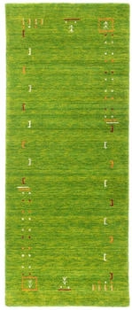 MorgenLand Gabbeh Teppich - Indus - Fenth - grün - 200x80 cm