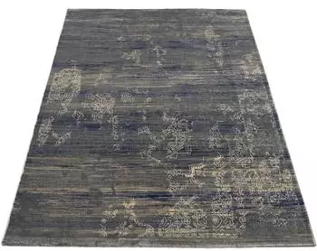 Musterring WAVE KONTURA Microfaser Garn grau/blau 170x240x0,9 cm