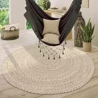 Paco Home Teppich "Viborg 595" rund 13 mm H&ouml;he Jute, Modern, Boho,...