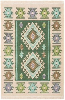 MorgenLand Kelim Teppich - Trendy - Ariz - grün - 150x100 cm MorgenLand Kelim Teppich - Trendy - Ariz - grün - 150x100 cm