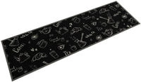 vidaXL K&uuml;chenteppich Waschbar Morning Schwarz 45x150 cm Samt