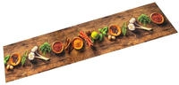 vidaXL K&uuml;chenteppich Waschbar Gew&uuml;rze 60x180 cm Samt