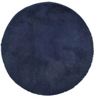 vidaXL Teppich Shaggy Hochflor NAVARRA Marineblau 100x100 cm Polyester