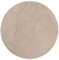 vidaXL Teppich HUARTE Kurzflor Weich und Waschbar Sandfarben &Oslash; 200 cm