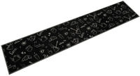 vidaXL K&uuml;chenteppich Waschbar Morgen Schwarz 60x300 cm Samt