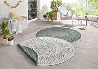 HANSE Home Teppich "Porto Wendeteppich" rund 5 mm H&ouml;he In-& Outdoor, Wetterfest,