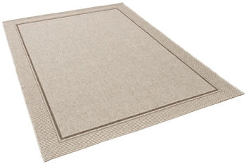 Pergamon. In & Outdoor Teppich Natur Panama Bordüre Grau 160x230cm