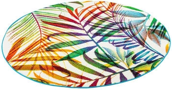 Pergamon. Designer Teppich Faro Tropical Bunte Zweige Bunt 160cm Rund