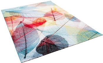 Pergamon. Designer Teppich Faro Tropical Bunte Blätter Bunt 140x200cm