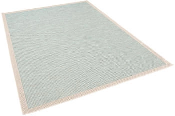 Pergamon. In & Outdoor Teppich Flachgewebe Ottawa Bordüre Türkis 80x150cm