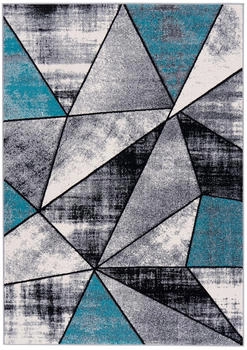 Pergamon. Designer Teppich Brilliant Magic Blau 80x150cm