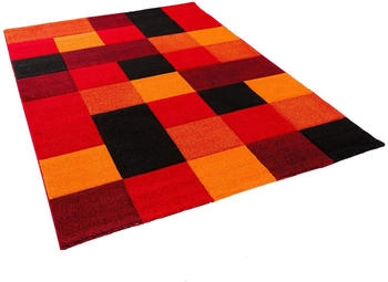 Pergamon. Designer Teppich Brilliant Karo Rot Orange 120x170cm