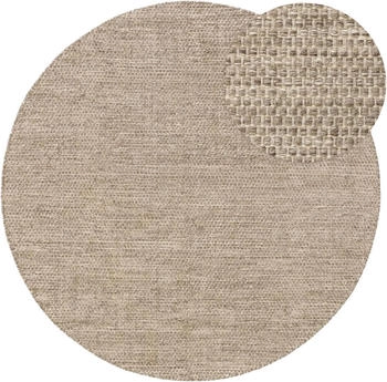 Benuta Wollteppich Rocco Rund Taupe ø 150 cm